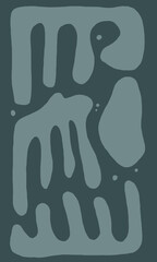 Minimal abstract image for printing. Picture for modern interiors. The picture is painted by hand on a tablet.