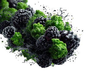 Blackberries and Green Burst