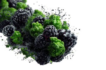 Blackberries and Green Burst