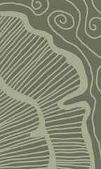 Minimal abstract image for printing. Picture for modern interiors. The picture is painted by hand on a tablet. © neurostructure