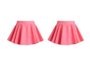 Pink Pleated Skirts Isolated, Fashion Apparel