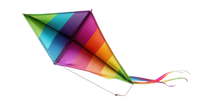 Colorful diamond-shaped kite