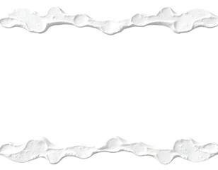 Snowy Border Frame on Transparent Background