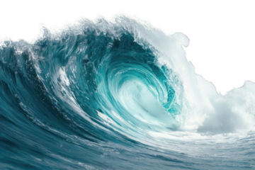 Powerful ocean wave, turquoise and white (1)