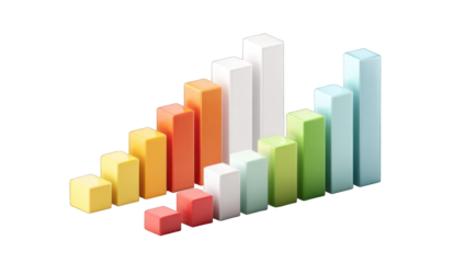 Colorful 3D bar graph ascending (1)