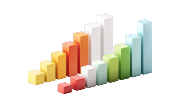Colorful 3D bar graph ascending (1)