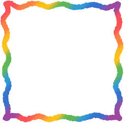 Rainbow Frame Border Hand-Drawn Illustration