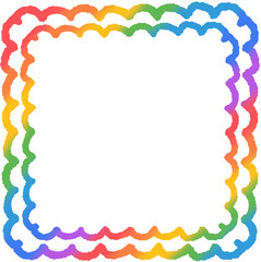 Rainbow Frame Border Hand-Drawn Illustration