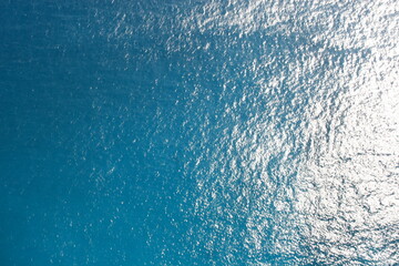 Sunlight Reflections on Bright Blue Ocean Water