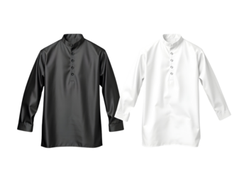 Traditional Kurta Shirts in Black and White
