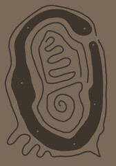 Minimal abstract image for printing. Picture for modern interiors. The picture is painted by hand on a tablet. © neurostructure