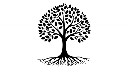 Fototapeta premium Silhouette tree design