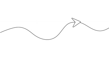 Simple line arrow moving right