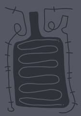 Minimal abstract image for printing. Picture for modern interiors. The picture is painted by hand on a tablet. © neurostructure