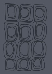 Minimal abstract image for printing. Picture for modern interiors. The picture is painted by hand on a tablet. © neurostructure