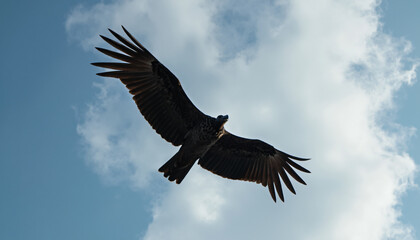 Fototapeta premium Bird in Flight Against Sky