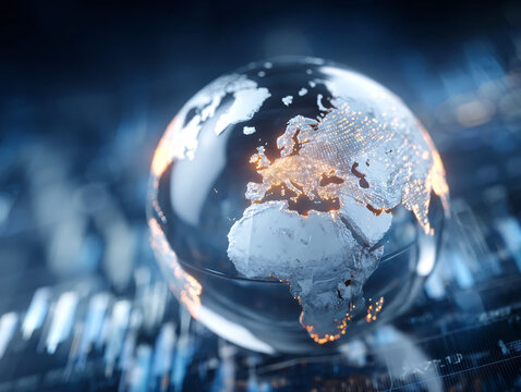 Global Business Network with a Digital Earth and Financial Charts