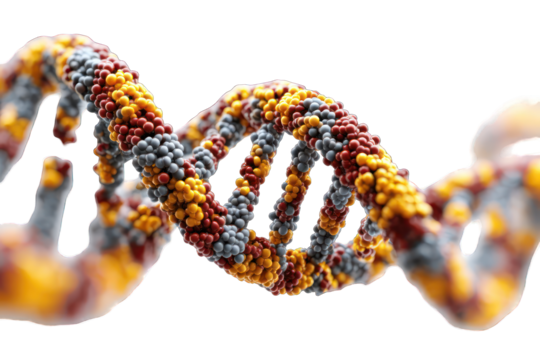 Detailed 3D model of DNA double helix