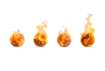 Animated Fireballs in Sequence