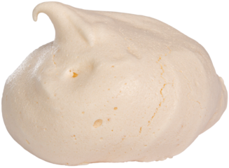 Crunchy White Meringue Cookie Isolated on Transparent Background | Chrupiące białe ciasteczko bezowe na przezroczystym tle