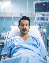 man in hospital