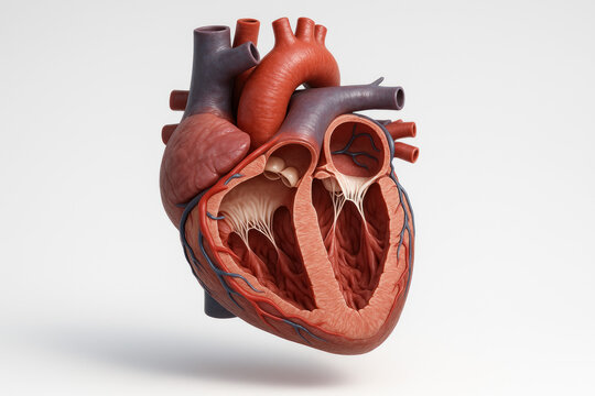Human Heart Anatomy Cross Section, Illustration