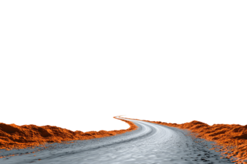 Winding road through a landscape