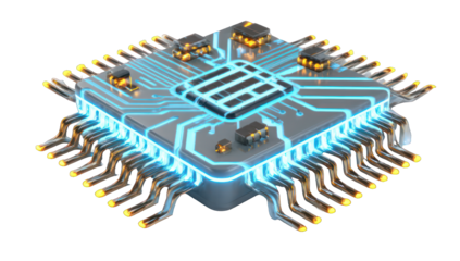 3D render of a computer processor