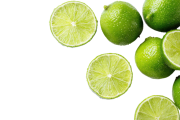 Close-up of sliced limes