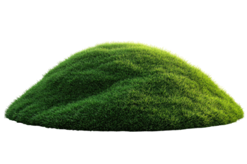Lush green grassy mound
