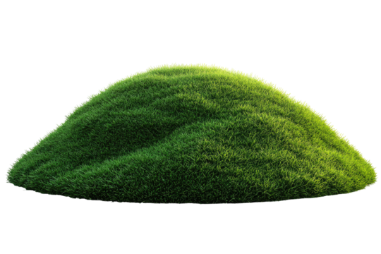 Lush green grassy mound
