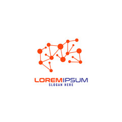 Minimalist Tech Logo Design Vector Template, creative lines dot and modern concept.