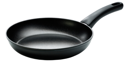 Black frying pan, handle