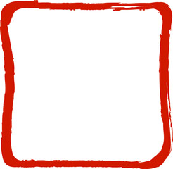 Fototapeta premium 빨간 사각테두리 도장