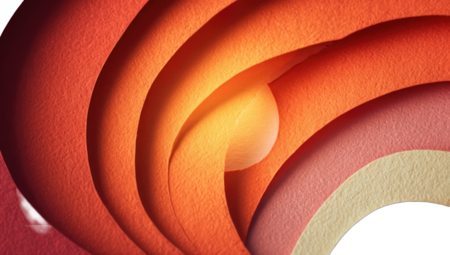 Abstract layered design in warm tones