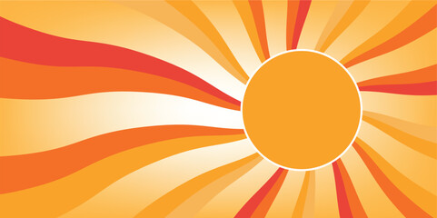 Groovy Psychedelic Retro Background with Wavy Sunburst Rays, Vintage Circular Vortex, Abstract Hypnotic Radial Beams Poster Vector