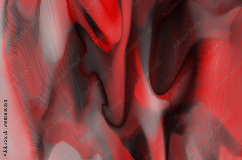 Poster red abstract background with smooth textures and geometric patterns, featuring vibrant gradients and