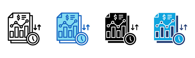 Stock Options icon Multi Style Vector Illustration