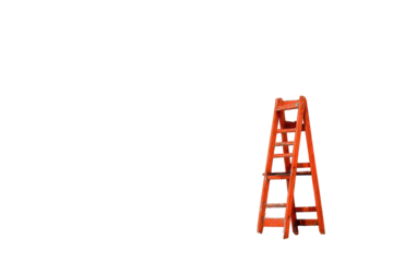 Red ladder against black background (1)