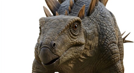 Fototapeta premium Extinct Ornithischian Dinosaur Stegosaurus Cutout Perfect for STEM Curriculum and School Projects