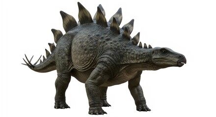 Fototapeta premium Ultra HD Stock Image of a Quadrupedal Stegosaurus Tailored for Science Communication and E-Learning