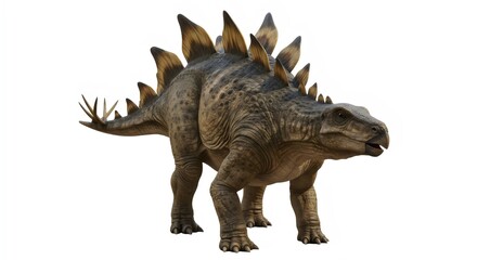 Highly Detailed Stegosaurus Isolated On White Background 