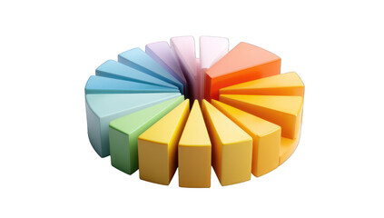 Obraz premium Colorful pie chart graphic