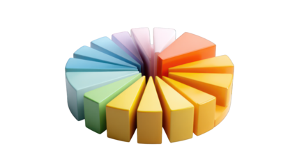 Colorful pie chart graphic
