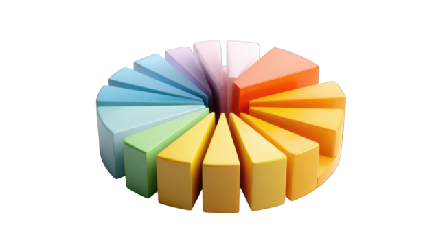 Colorful pie chart graphic