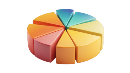 Colorful 3D Pie Chart