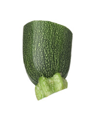 Piece of fresh ripe zucchini isolated on white