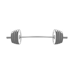 Barbell with Weights Illustration