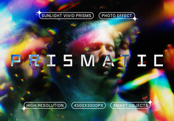 Sunlight Prism Photo Effect Mockup