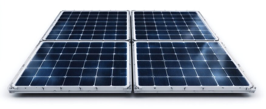 Four solar panels arranged in a grid pattern